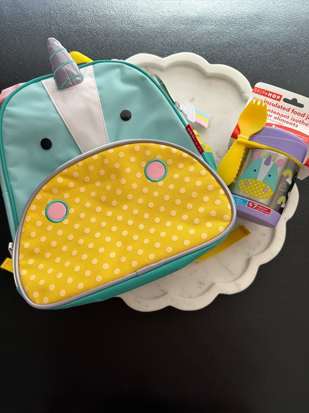 New Skip Hop Unicorn Backpack & Insulated Food Jar Set of 2